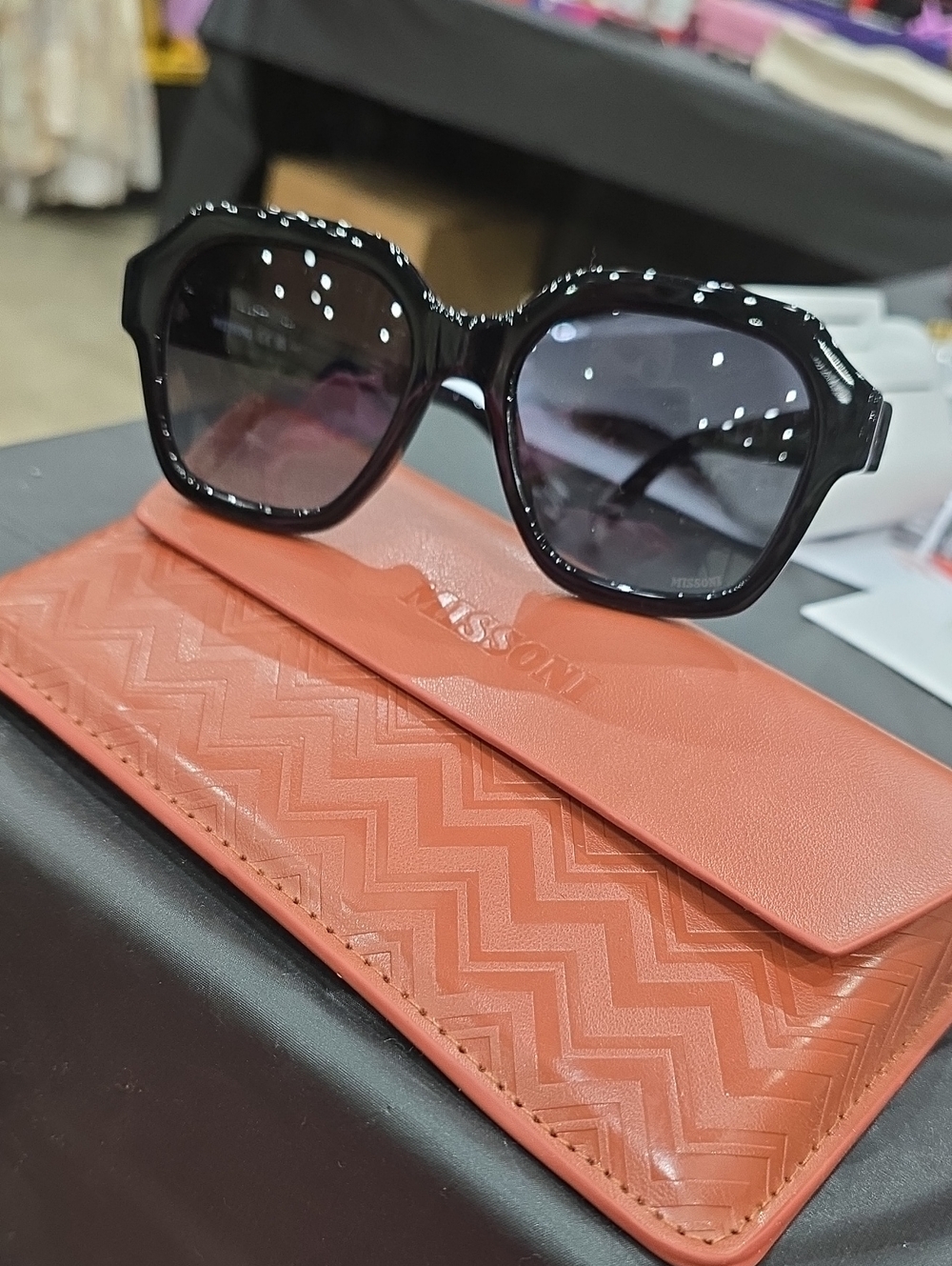 Missoni Black Frame Sunglasses with Gradient Lenses